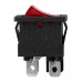 Выключатель клавишный 250V 6А (4с) ON-OFF красный с подсветкой Mini (RWB-207, SC-768) Индивидуальная упаковка 1 шт