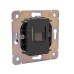 Розетка STRONG компьютерная RJ45 кат6 скрытой установки механизм графит