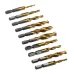 Набор сверл-метчиков (M3x1, M4x1, M5x2, M6x2, M8x2, M10x2) Р6М5 ТИТАН 10 шт