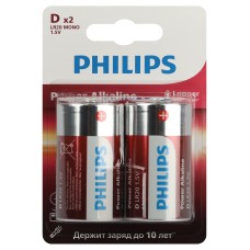 "Батарейки Philips LR20P2B/51 ""D"" алкалиновые 2 шт. LR20-2BL Power (2/24/48/3360)"
