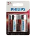"Батарейки Philips LR20P2B/51 ""D"" алкалиновые 2 шт. LR20-2BL Power (2/24/48/3360)"