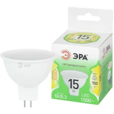 Лампа светодиодная LED 15Вт 1500Лм 3000К софит MR16 GU5.3 теплый свет GREEN LINE