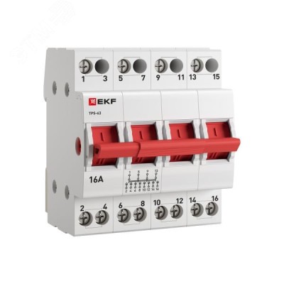 Переключатель трехпозиционный ТПС-63 4P 16А PROxima