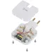 Разветвитель электрический ЭРА SPF-2-FL-USBC поворотный на 2 розетки + 2USB A+C 10А белый