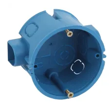 Коробка установочная ЭРА KUTS-68-45-blue синяя 68х45мм для твердых стен саморезы стыковочные узлы IP20