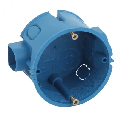 Коробка установочная ЭРА KUTS-68-45-blue синяя 68х45мм для твердых стен саморезы стыковочные узлы IP20