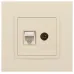 14-3110-02 ЭРА Розетка RJ45+TV, IP20, сл.кость (10/100/1600)