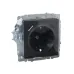 BRITE Розетка с заземлением с защитными шторками 16А с USB A+C 18Вт РЮш11-1-БрГ графит