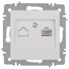 Розетка Intro Accent 6-303-01 информационная RJ45, IP20, СУ, белый