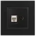 14-3110-05 ЭРА Розетка RJ45+TV, IP20, антрацит (10/100/3200)