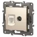 14-3110-04 ЭРА Розетка RJ45+TV, IP20, шампань (10/100/3200)