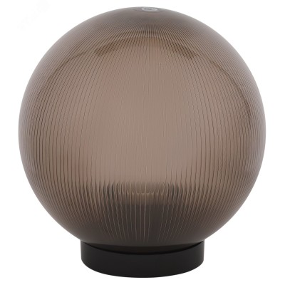 Садово-парковый светильник ЭРА НТУ 02-60-205 шар дымчатый призма на опору / кронштейн IP44 Е27 max60Вт d200mm