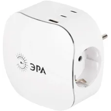 Разветвитель электрический 16А 3 розетки + 3 USB A+C с заземлением со шторками белый SP-3e-3USBAC-W