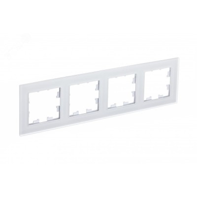 Рамка четырехпостовая ATLASDESIGN NATURE, МАТОВОЕ ОРГАНИЧЕСКОЕ СТЕКЛО БЕЛЫЙ