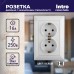 4-205-01 Intro Розетка 2X2P+E Schuko, 16А-250В, СУ, Solo, белый (10/100/1400)