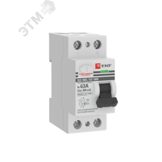 Устройство защитного отключения ВД-100 (S) 2P 63А 300мА тип АС эл-мех 6кА EKF PROxima