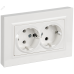 BRITE Розетка 2-местная с заземлением без защитных шторок плоская 16А в сборе РСПл12-3-БрБ белый IEK BRITE Розетка 2-местная с заземлением без защитных шторок плоская 16А в сборе РСПл12-3-БрБ белый IEK