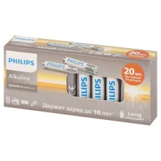 Батарейки Philips LR03A20BX/51 ААА алкалиновые 1,5v 20 шт. LR03-20BL Entry (20/400/46400)