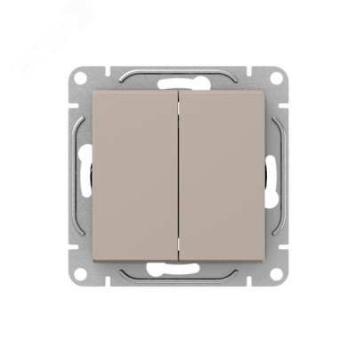 Механизм выключателя. двухклавишный. перекрёстный. кремовый Эпика EKF