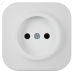 GLORY Розетка 1-местная для открытой установки без заземления без защитных шторок 10А РС20-2-ХБм белый матовый IEK