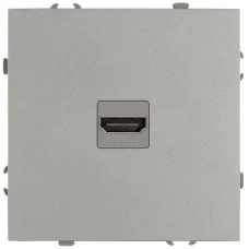 Розетка скрытого монтажа в рамку HDMI IP20 алюминий 15-3114-03 Galaxy