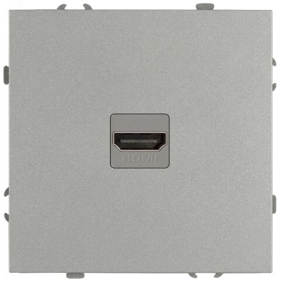 Розетка скрытого монтажа в рамку HDMI IP20 алюминий 15-3114-03 Galaxy