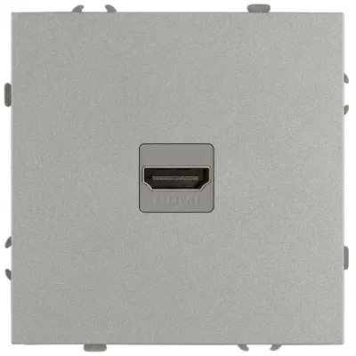 Розетка скрытого монтажа в рамку HDMI IP20 алюминий 15-3114-03 Galaxy