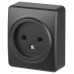 Розетка Эксперт 11-2201-05 2P IP20 16A-250В ОУ антрацит