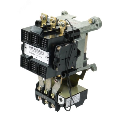 Пускатель электромагнитный ПМА-4200 УХЛ4 В, 380В/50Гц, 2з+2р, 63А, нереверсивный, с реле РТТ-221П 53,5-63,0А, IP00