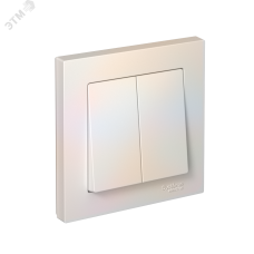 ATLASDESIGN 2-клавишный ВЫКЛЮЧАТЕЛЬ, сх.5, 10АХ, в сборе, быстрозажимные клеммы, ЖЕМЧУГ