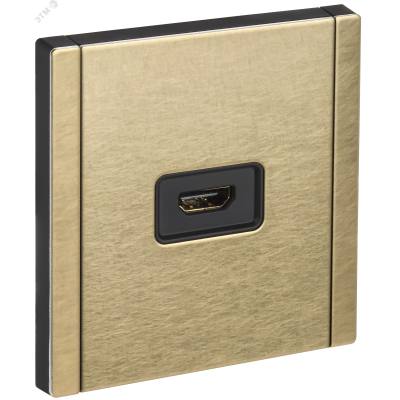 FORTE&PIANO Розетка HDMI FP640M металл шампань IEK