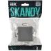 SKANDY Выключатель 1-клавишный с индикацией 10А SK-V07Gr серый IEK