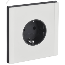 FORTE&PIANO Розетка 1-местная с заземлением с защитными шторками винтовое крепление 16А FP215M металл белый IEK