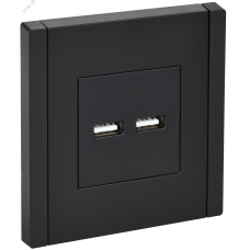 FORTE&PIANO Розетка USB A+A 3,1А FP149 черный IEK
