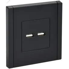 FORTE&PIANO Розетка USB A+A 3,1А FP149 черный IEK