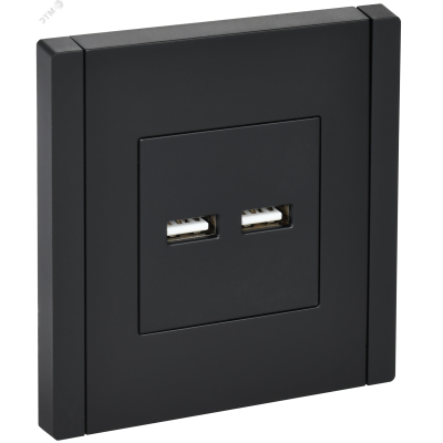 FORTE&PIANO Розетка USB A+A 3,1А FP149 черный IEK