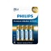 Батарейки Philips LR6M4W/51 АА алкалиновые 1,5v 4 шт. LR6-4BL Premium (4/48/144/17280)