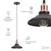 Светильник подвесной (подвес) ЭРА PL4 BK/RC металл, E27, max 60W, высота плафона 80мм, подвеса 800мм, черный/медь