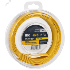 Трубка термоусадочная ТТУ нг-LS 12/6 желтая (2м/упак) IEK