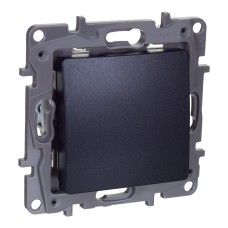 Выключатель 1-клавишный 10АХ перекрестный антрацит ETIKA