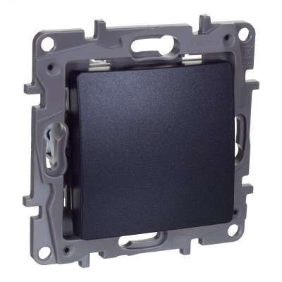 Выключатель 1-клавишный 10АХ перекрестный антрацит ETIKA