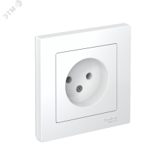 Розетка ATLASDESIGN без заземления 16А в сборе белый