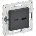 SKANDY Розетка USB A+C 3,1А SK-R14T титан IEK
