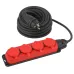 Удлинитель силовой ЭРА UK-4e-3x1,5-10m-IP44(KG) с заземлением 4 розетки каучук 10м КГ 3х1,5мм2 IP44