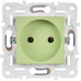 SKANDY Розетка без заземления без защитных шторок 10А SK-R02G мятный IEK