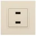 14-4110-02 ЭРА Устройство зарядное USB, 230В/5В-2100мА, IP20, Эра Elegance, сл.кость (6/60/1920)