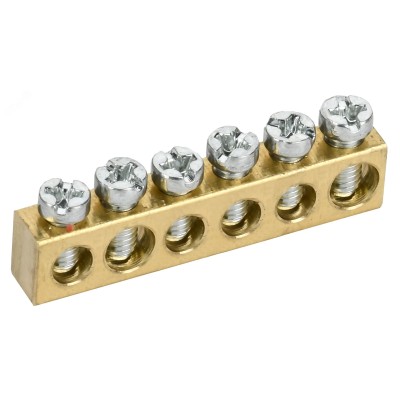 TEKFOR Шина нулевая сечение 6х9 6 отв. IEK