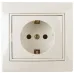 Розетка Intro Plano 1-202-02 с заземлением 2P+E Schuko, 16А-250В, IP20, СУ, слоновая кость Розетка Intro Plano 1-202-02 с заземлением 2P+E Schuko, 16А-250В, IP20, СУ, слоновая кость
