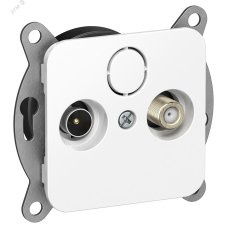 FLITE Розетка 2-местная TV+SAT экранированная оконечная РТВс-2-1-1-ФлБ белый IEK