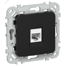 FLITE Розетка компьютерная RJ45 категория 5Е UTP РК5е-1-0-ФлЧ черный IEK